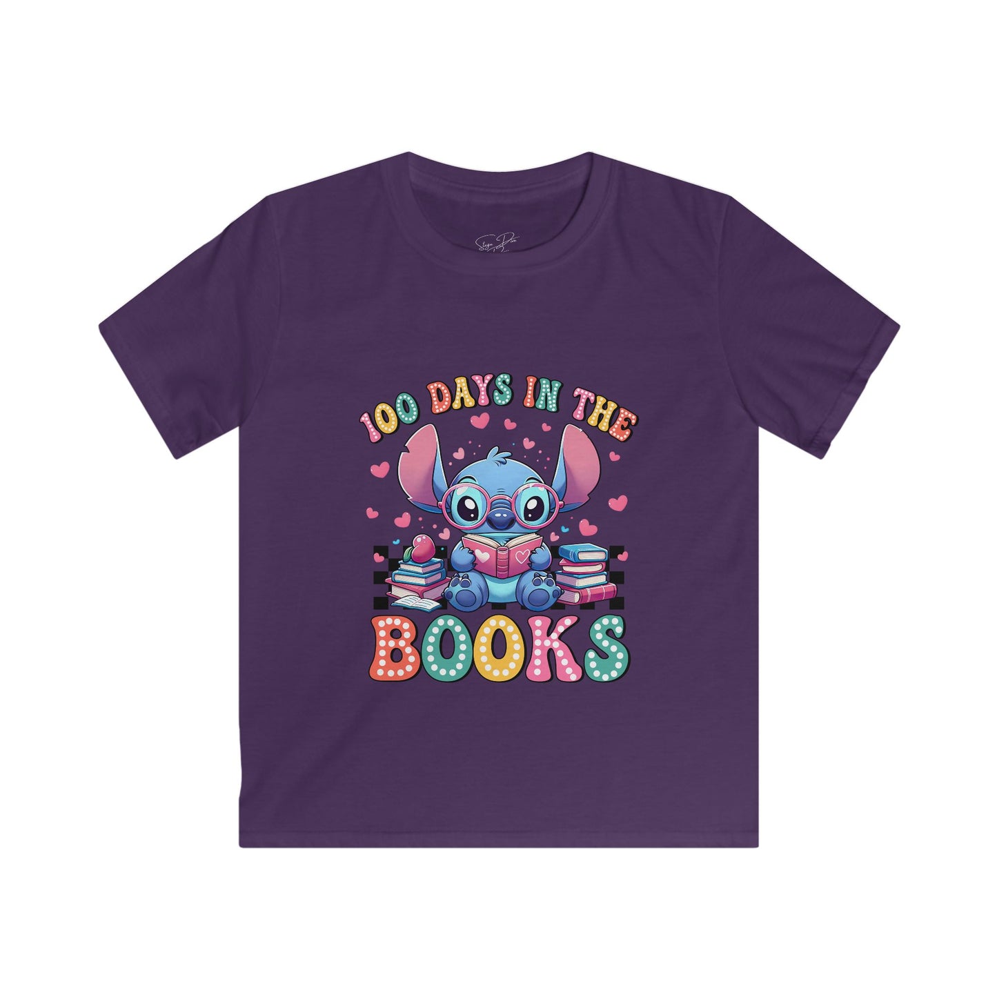 Kids 100 Days in the Books Stitch Tee