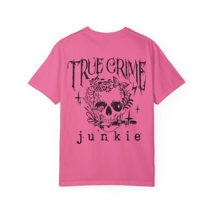 True Crime Junkie - Front Pocket & Back Design